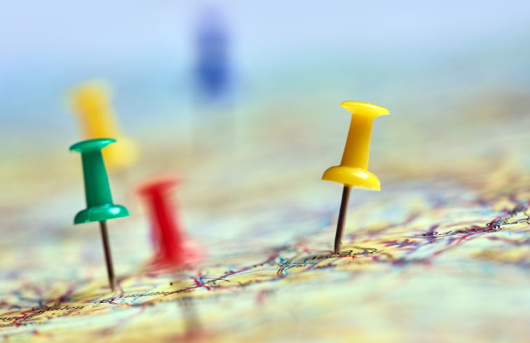 looking for a location on a map