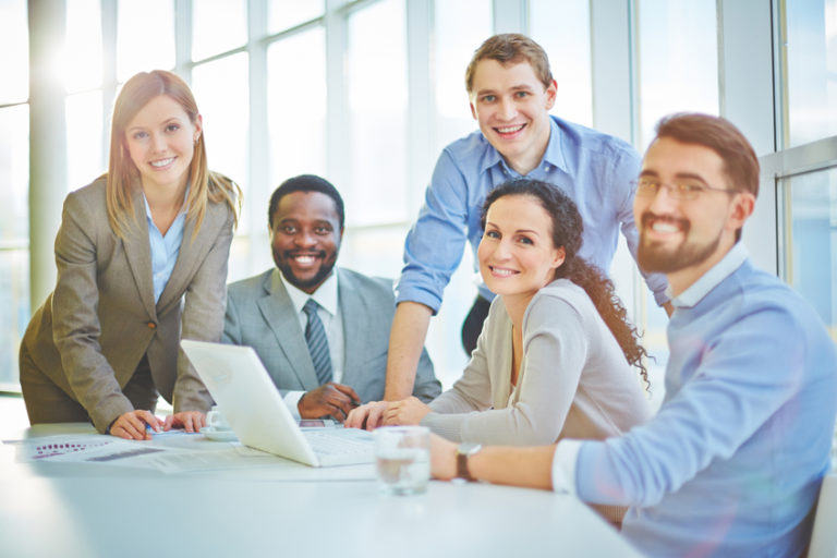 friendly group of businesspersons